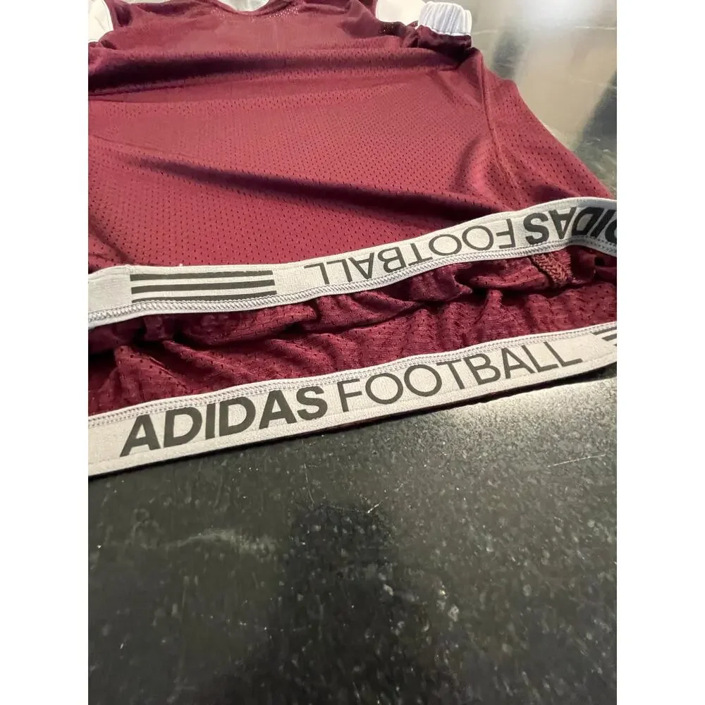 ADIDAS Techfit Hyped press coverage Maroon/White Jersey Large EUC